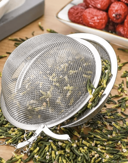 Tea Strainer Infuser Mesh Tea Balls, Stainless Steel Tea seeped strainers Infuser Filter Loose Leaf Teas Soup Seasoning Balls Fruit Squeeze Diffuser Herbal Spice (2 Pcs, Big) - Image 2